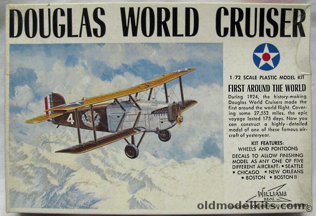 Williams Brothers 1/72 Douglas World Cruiser, 72-424 plastic model kit